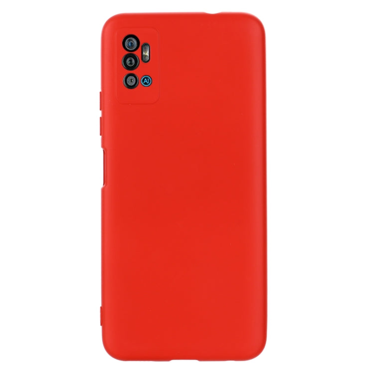 For ZTE Blade A71 2021 Pure Color Liquid Silicone Shockproof Full Coverage Phone Case