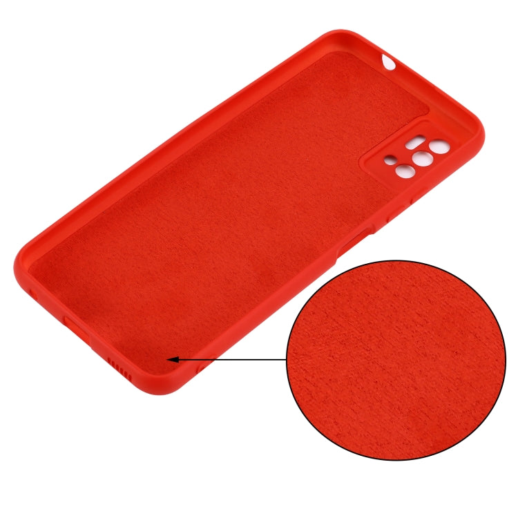 For ZTE Blade A71 2021 Pure Color Liquid Silicone Shockproof Full Coverage Phone Case