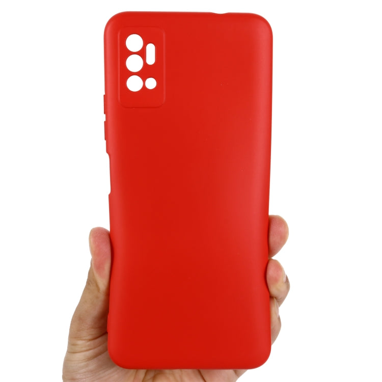 For ZTE Blade A71 2021 Pure Color Liquid Silicone Shockproof Full Coverage Phone Case