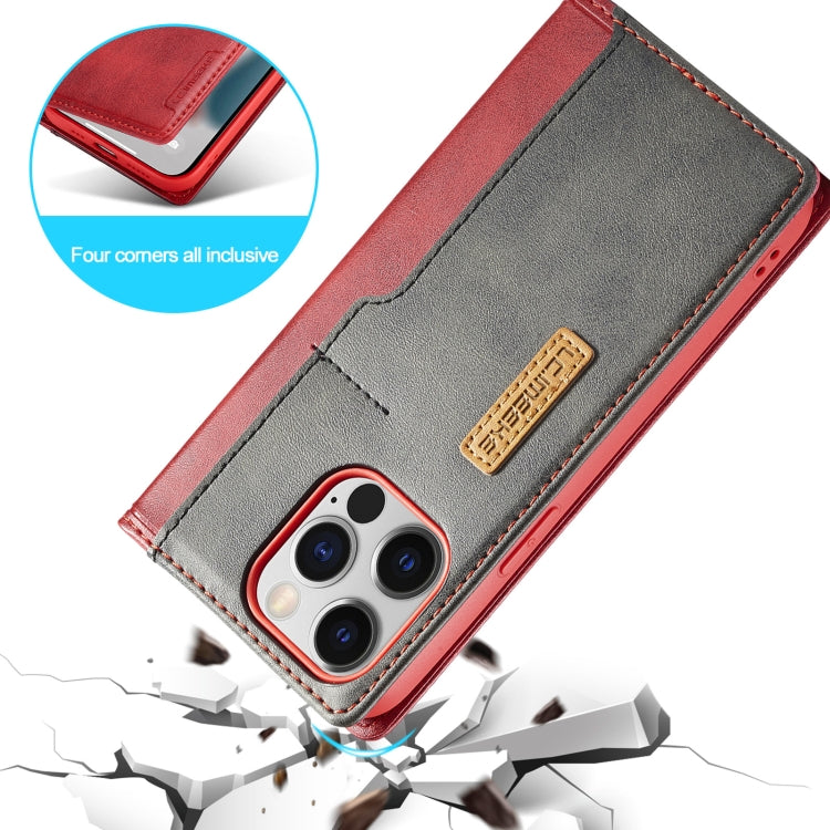 For iPhone 14 Pro LC.IMEEKE LC-001 Color Matching Frosted Leather Phone Case
