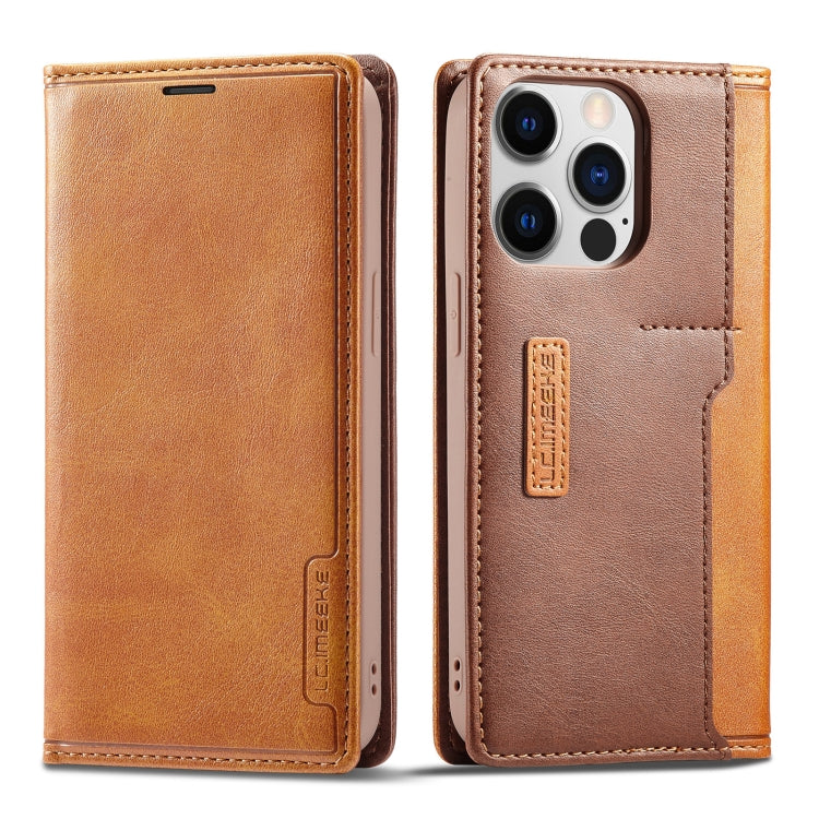 For iPhone 14 Pro LC.IMEEKE LC-001 Color Matching Frosted Leather Phone Case