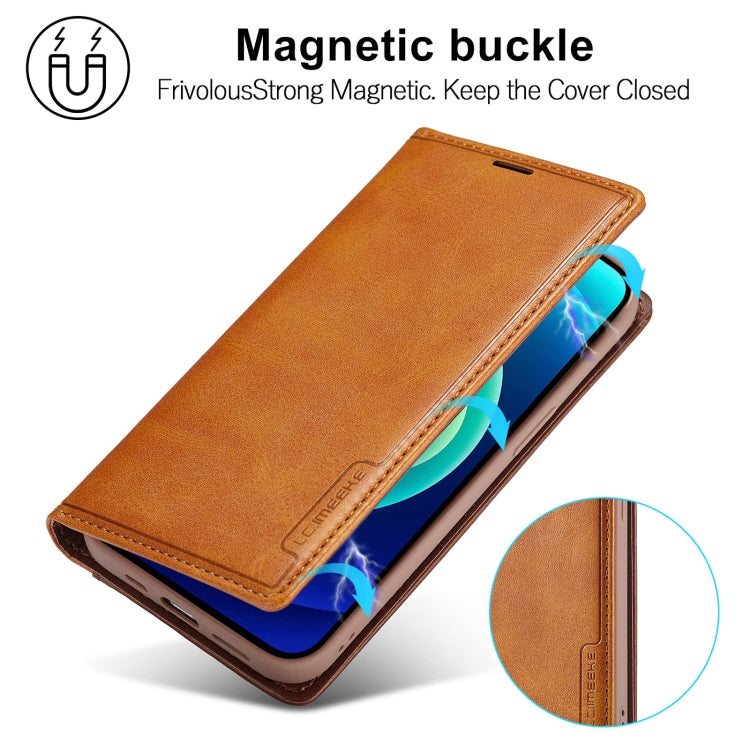 For iPhone 14 Pro LC.IMEEKE LC-001 Color Matching Frosted Leather Phone Case