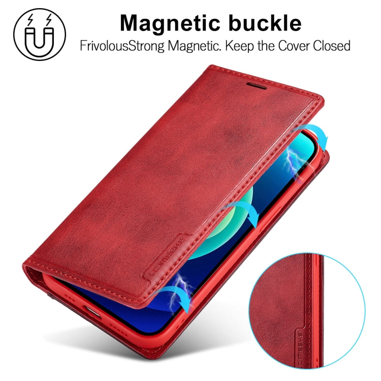 For iPhone 14 Pro Max LC.IMEEKE LC-001 Color Matching Frosted Leather Phone Case