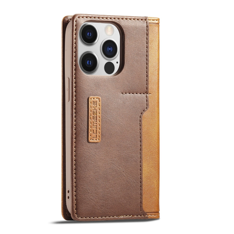 For iPhone 14 Pro Max LC.IMEEKE LC-001 Color Matching Frosted Leather Phone Case