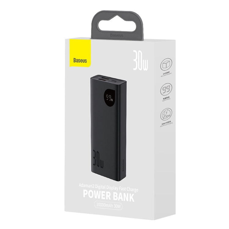 Baseus Adaman2 PPAD040001 10000mAh 30W Digital Display Fast Charge Power Bank with Type-C Cable(Black)