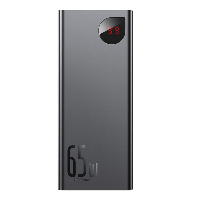 Baseus Adaman PPIMDA-D01 20000mAh 65W Metal Digital Display Quick Charge Power Bank with Type-C Cable(Black)