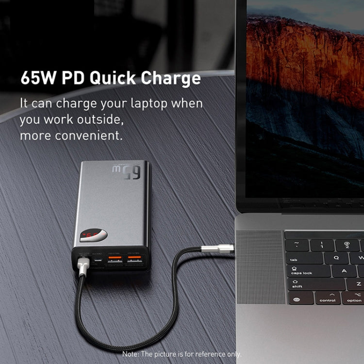 Baseus Adaman PPIMDA-D01 20000mAh 65W Metal Digital Display Quick Charge Power Bank with Type-C Cable(Black)
