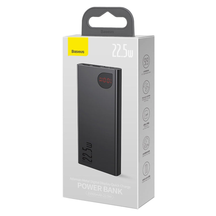 Baseus Adaman PPAD000001 10000mAh 22.5W Metal Digital Display Quick Charge Power Bank 2021 Editon(Black)