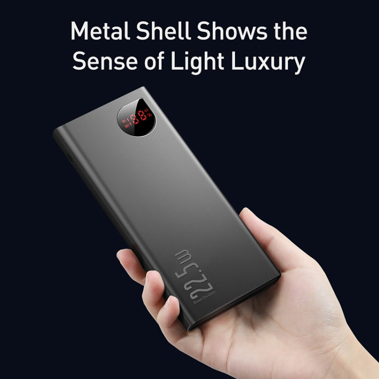 Baseus Adaman PPAD000001 10000mAh 22.5W Metal Digital Display Quick Charge Power Bank 2021 Editon(Black)