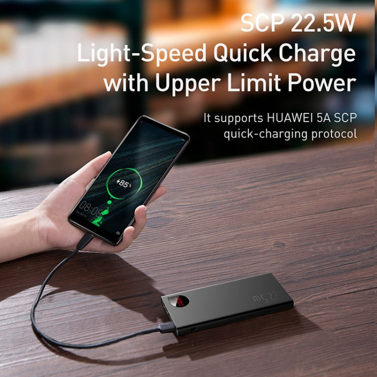 Baseus Adaman PPAD000001 10000mAh 22.5W Metal Digital Display Quick Charge Power Bank 2021 Editon(Black)