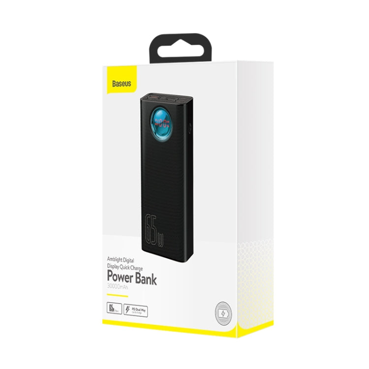 Baseus PPLG-A01 30000mAh 65W Amblight Digital Display Quick Charge Power Bank(Black)