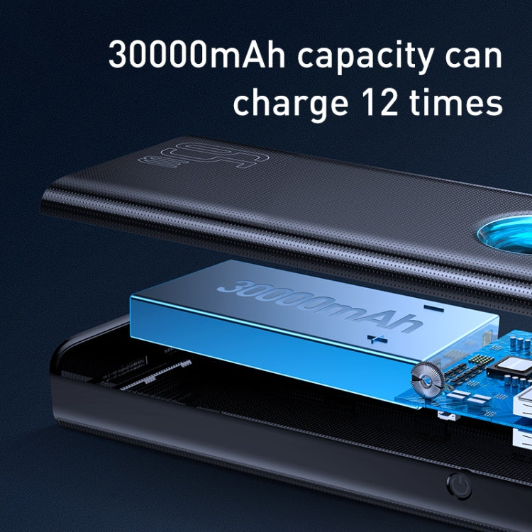Baseus PPLG-A01 30000mAh 65W Amblight Digital Display Quick Charge Power Bank(Black)