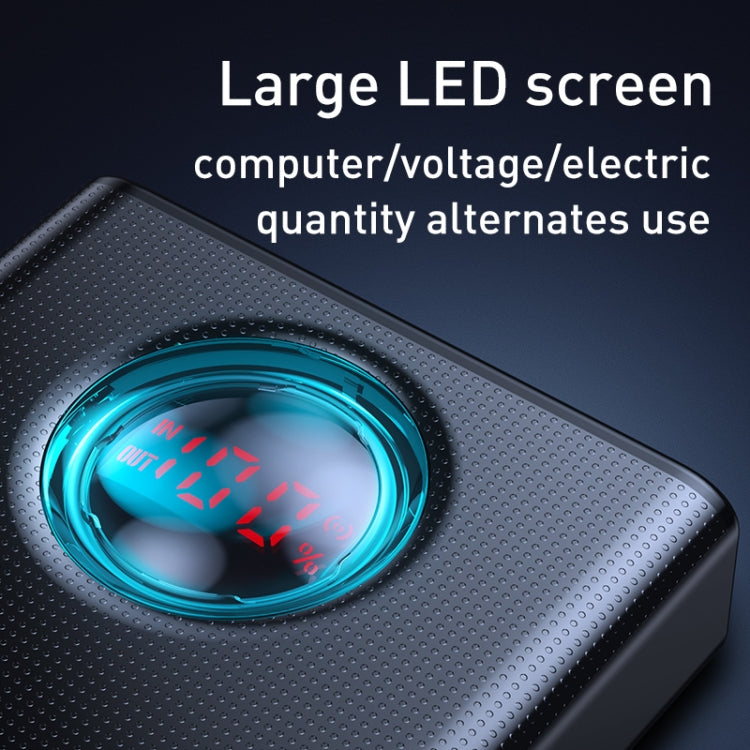 Baseus PPLG-A01 30000mAh 65W Amblight Digital Display Quick Charge Power Bank(Black)