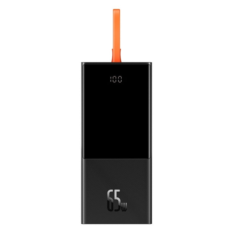 Baseus PPJL000001 20000mAh 65W Elf Digital Display Fast Charging Power Bank with Cable(Black)