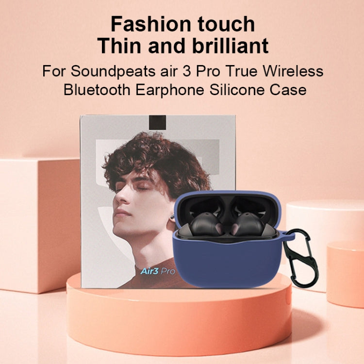 Pure Color Bluetooth Earphone Silicone Case For SoundPEATS Air3 Pro