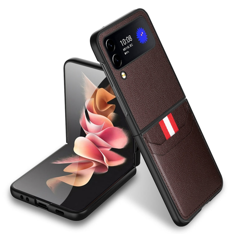 For Samsung Galaxy Z Flip4 5G GKK Litchi Texture Card Slot Phone Case