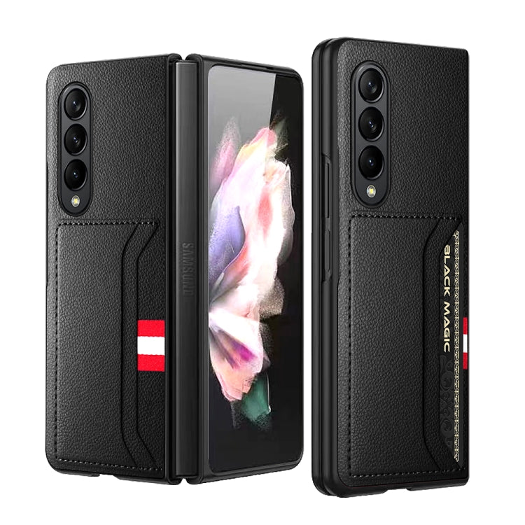 For Samsung Galaxy Z Fold4 5G GKK Litchi Texture Card Slot Phone Case