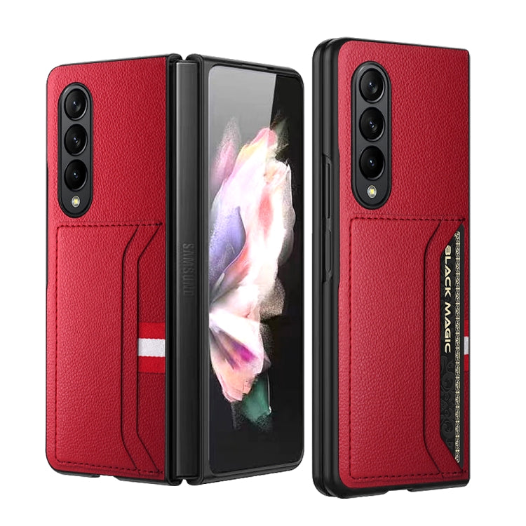 For Samsung Galaxy Z Fold4 5G GKK Litchi Texture Card Slot Phone Case