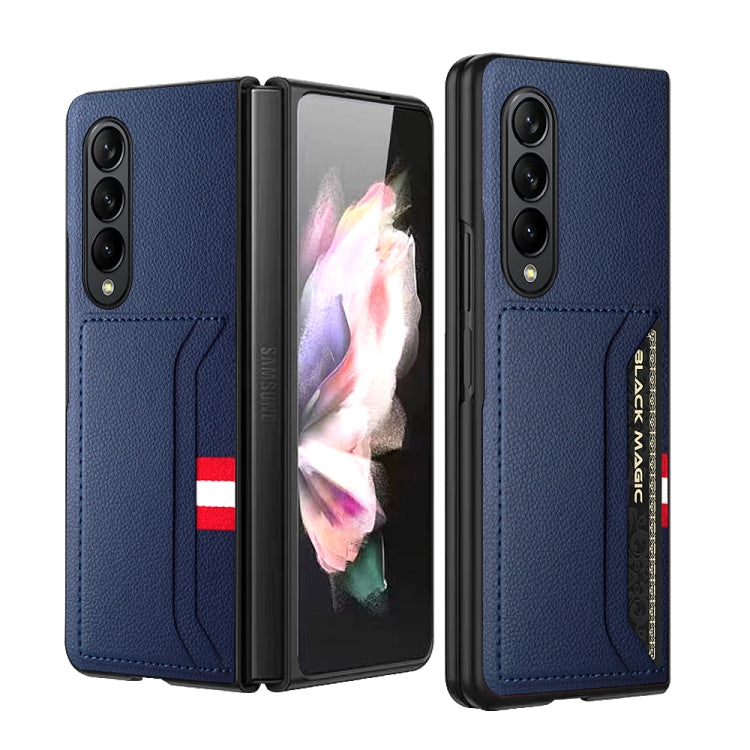 For Samsung Galaxy Z Fold4 5G GKK Litchi Texture Card Slot Phone Case