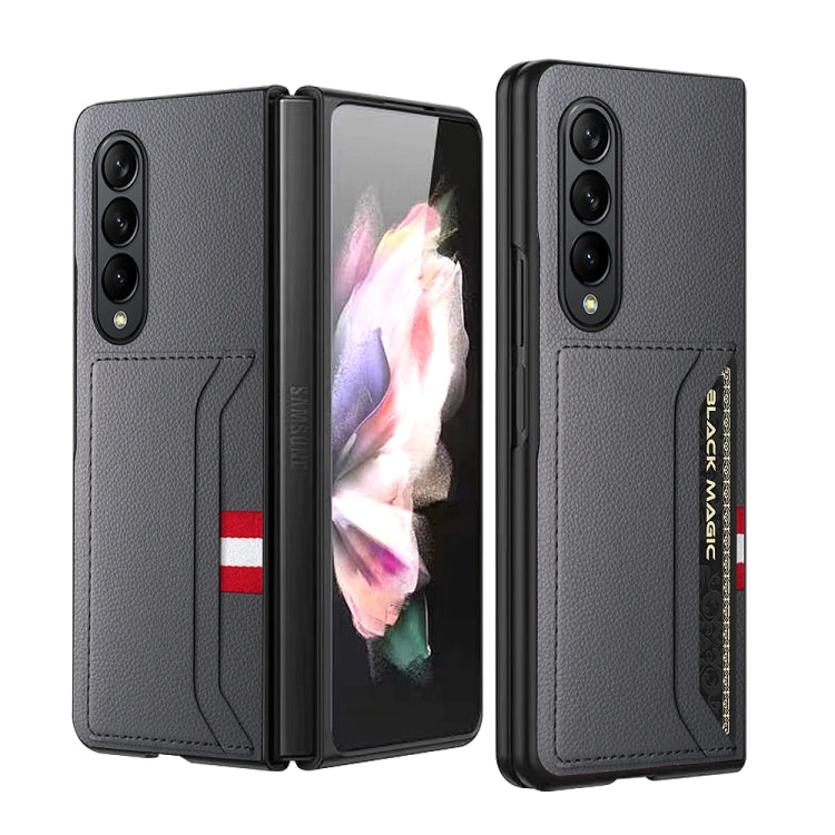 For Samsung Galaxy Z Fold4 5G GKK Litchi Texture Card Slot Phone Case