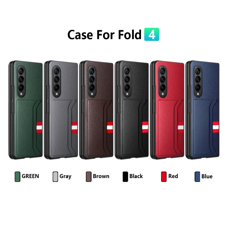 For Samsung Galaxy Z Fold4 5G GKK Litchi Texture Card Slot Phone Case