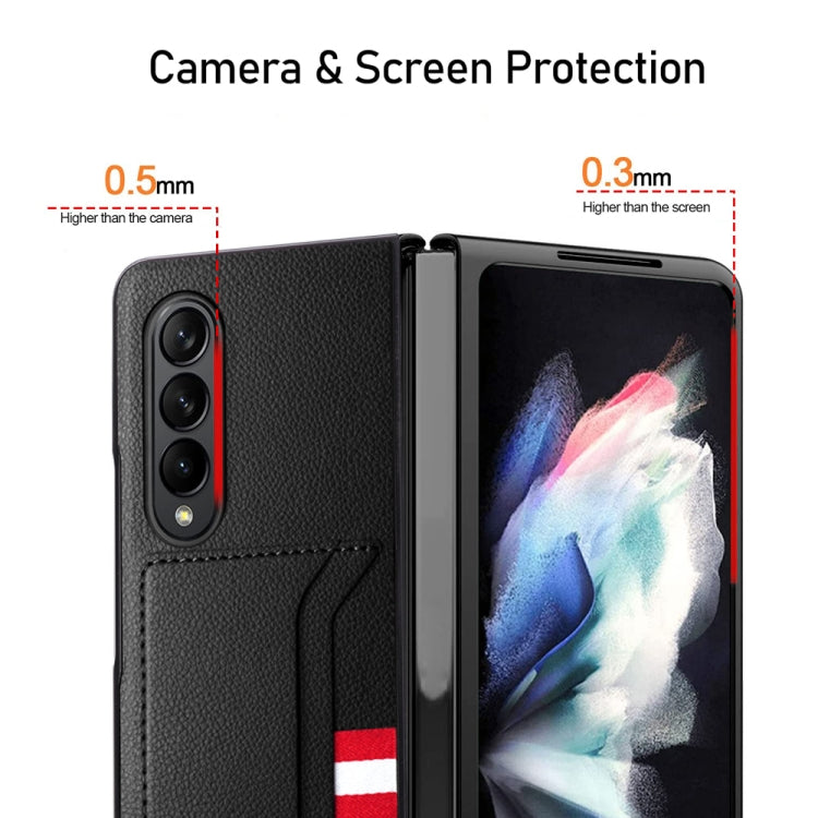 For Samsung Galaxy Z Fold4 5G GKK Litchi Texture Card Slot Phone Case