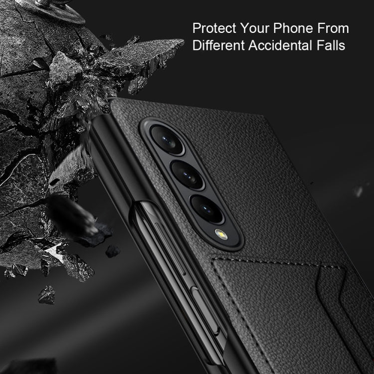 For Samsung Galaxy Z Fold4 5G GKK Litchi Texture Card Slot Phone Case