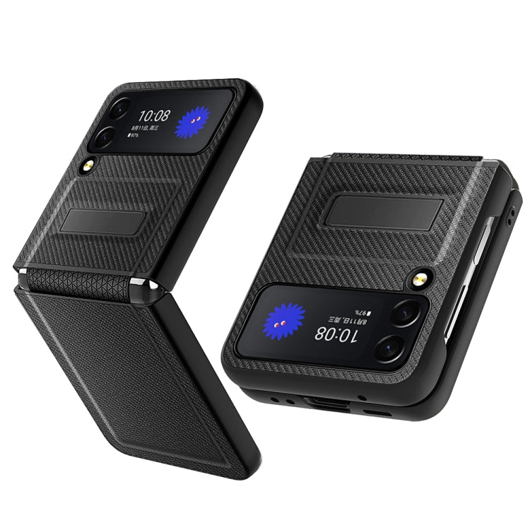For Samsung Galaxy Z Flip4 GKK Litchi Texture Magnetic Holder Phone Case