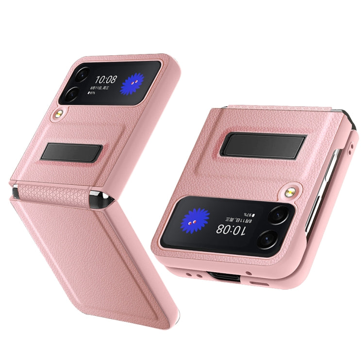 For Samsung Galaxy Z Flip4 GKK Litchi Texture Magnetic Holder Phone Case