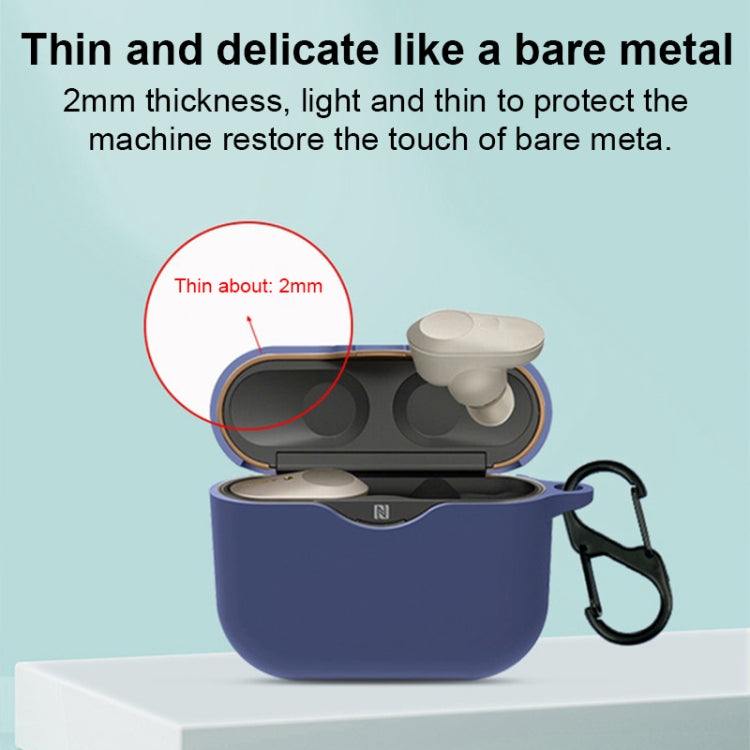 Earphone Silicone Protective Cover With Carabiner For Sony WF-1000XM3