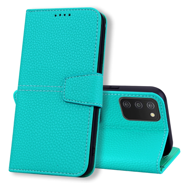 For Samsung Galaxy A03s 164mm EU Version Litchi RFID Leather Phone Case