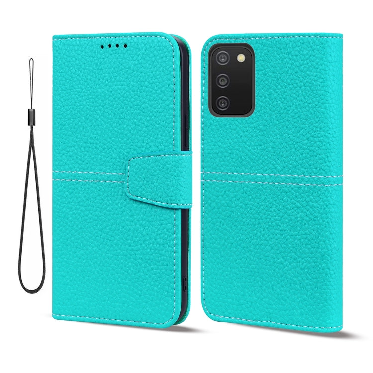 For Samsung Galaxy A03s 164mm EU Version Litchi RFID Leather Phone Case