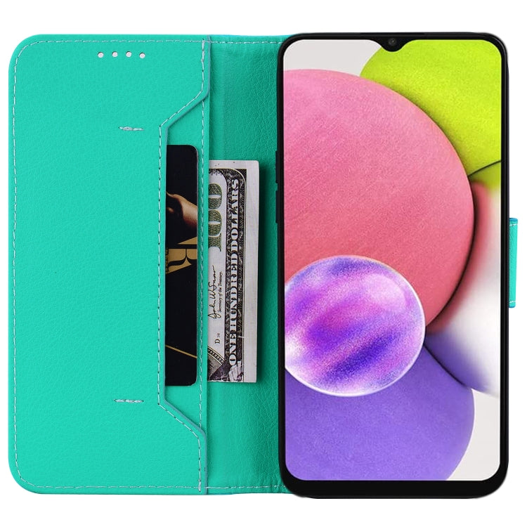 For Samsung Galaxy A02s 166.6mm EU Version Litchi RFID Leather Phone Case