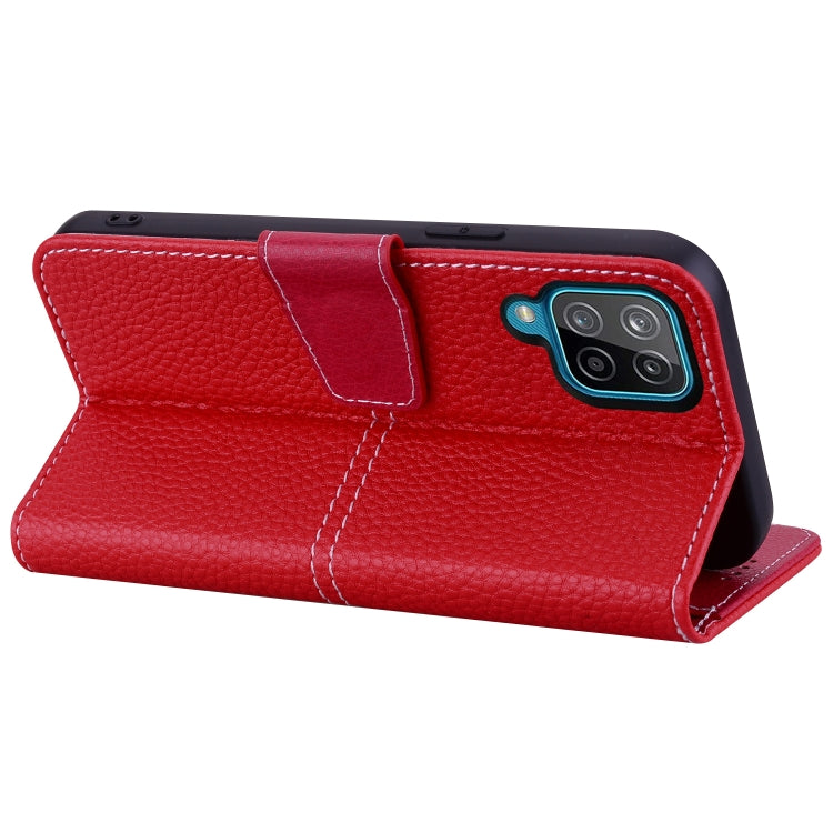 For Samsung Galaxy A12 Litchi RFID Leather Phone Case