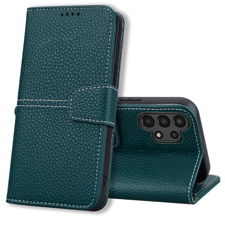 For Samsung Galaxy A13 5G / 4G Litchi RFID Leather Phone Case