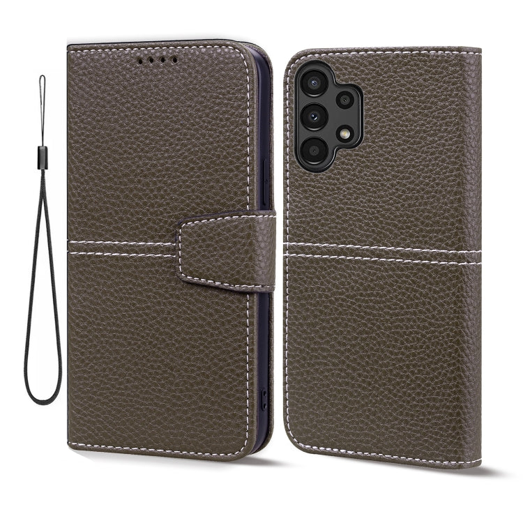 For Samsung Galaxy A13 5G / 4G Litchi RFID Leather Phone Case