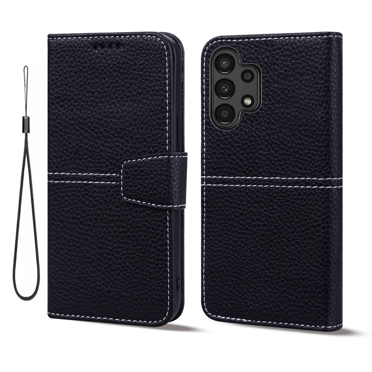 For Samsung Galaxy A13 5G / 4G Litchi RFID Leather Phone Case