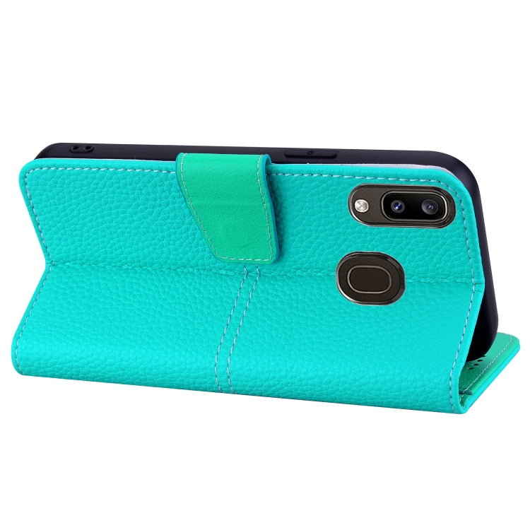 For Samsung Galaxy A20 / A30 Litchi RFID Leather Phone Case