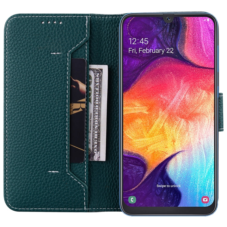 For Samsung Galaxy A30s / A50s / A50 Litchi RFID Leather Phone Case