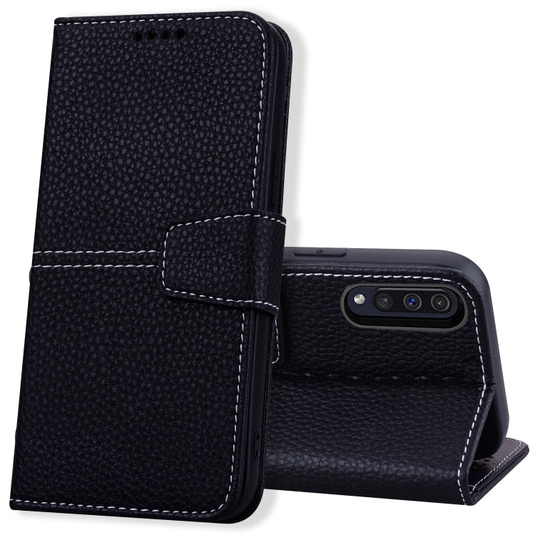 For Samsung Galaxy A30s / A50s / A50 Litchi RFID Leather Phone Case