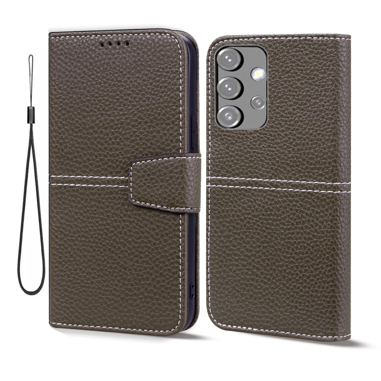 For Samsung Galaxy A32 5G Litchi RFID Leather Phone Case