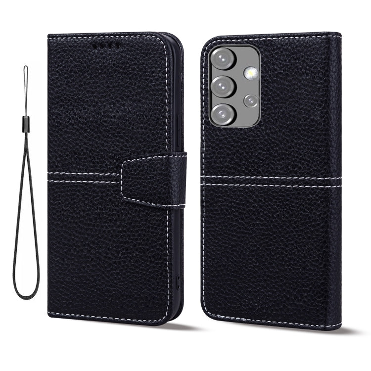 For Samsung Galaxy A32 5G Litchi RFID Leather Phone Case