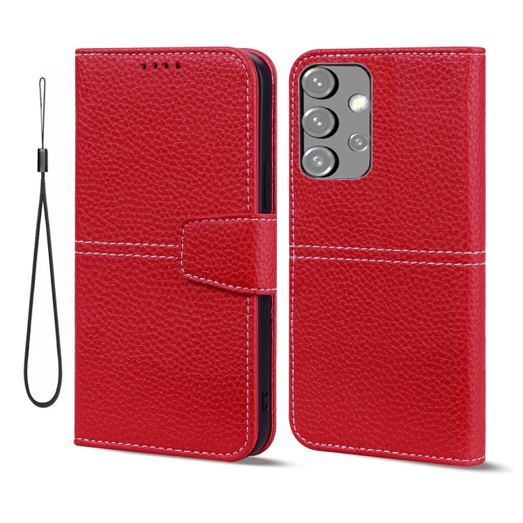 For Samsung Galaxy A32 5G Litchi RFID Leather Phone Case
