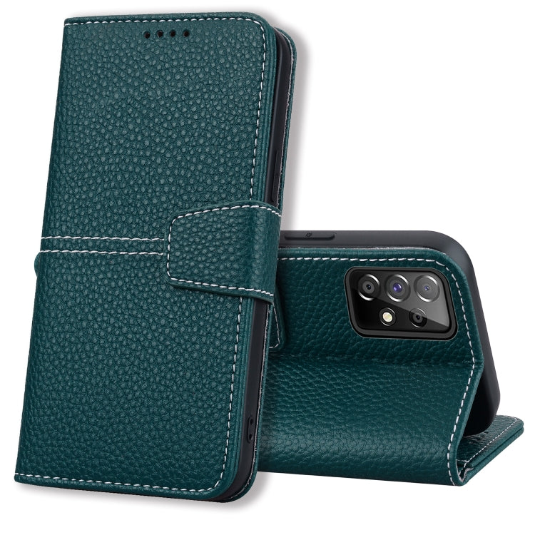 For Samsung Galaxy A52 5G / 4G Litchi RFID Leather Phone Case