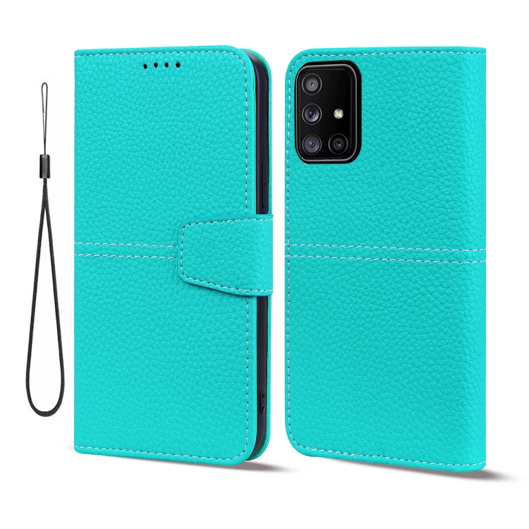 For Samsung Galaxy A71 4G Litchi RFID Leather Phone Case