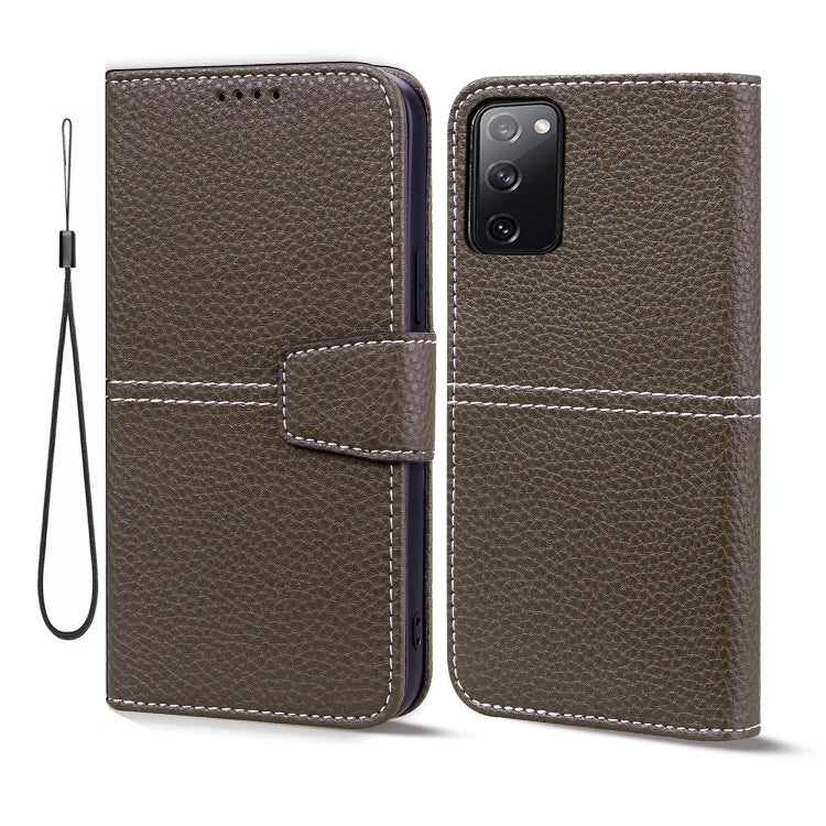 For Samsung Galaxy S20 FE 5G Litchi RFID Leather Phone Case