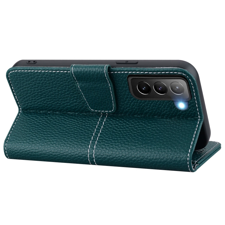 For Samsung Galaxy S21 5G Litchi RFID Leather Phone Case