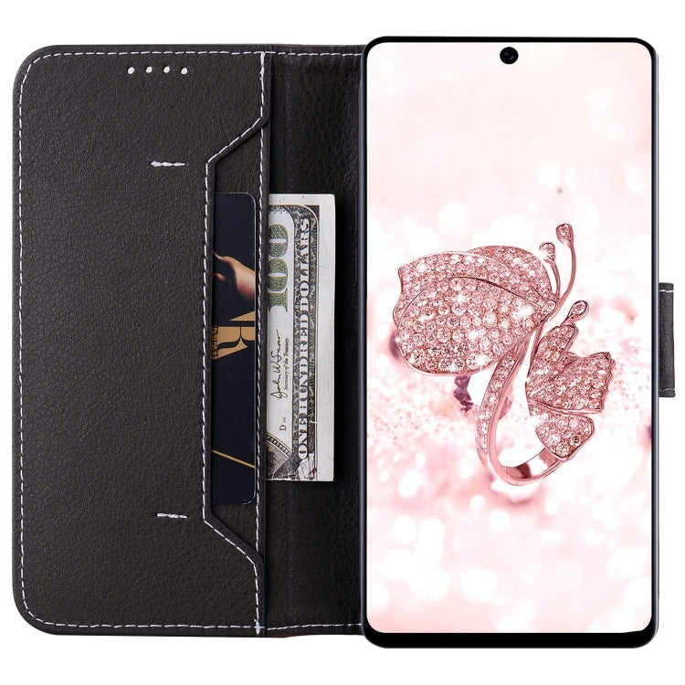 For Samsung Galaxy S21 5G Litchi RFID Leather Phone Case