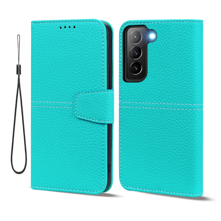 For Samsung Galaxy S21 5G Litchi RFID Leather Phone Case