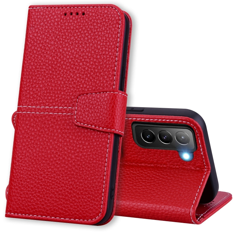 For Samsung Galaxy S21+ 5G Litchi RFID Leather Phone Case